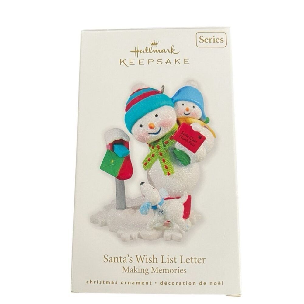 HALLMARK 2010 MAKING MEMORIES SANTA'S WISH LIST LETTER # 3 SERIES ORNAMENT